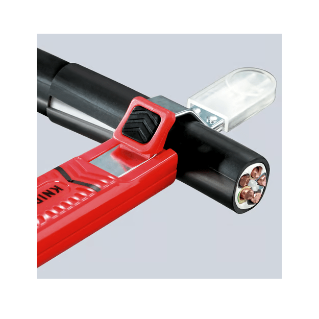 Izoliacijos nuėmimo peilis su skalpelio tipo ašmenimis Ø 8–28 mm Knipex 16 20 28 SB - Image 3