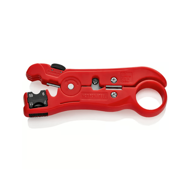 Izoliacijos nuėmimo peilis koaksialiniams ir duomenų kabeliams Knipex 16 60 06 SB