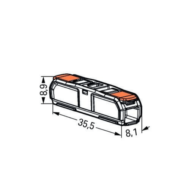 Universali laidų jungtis INLINE 2×0.2 – 4mm²(60vnt. pakuotė) WAGO 221-2411/60 - Image 2