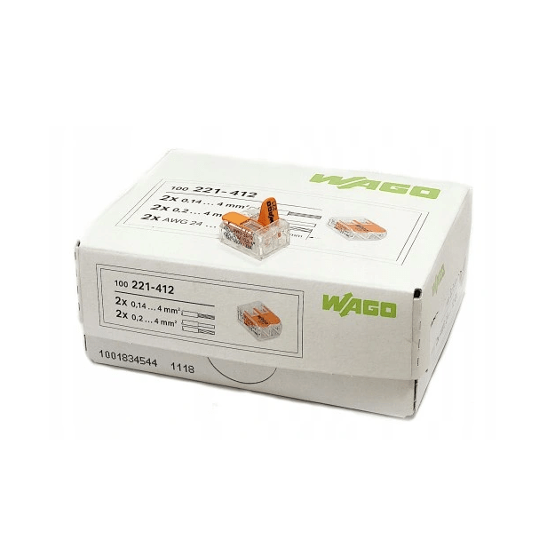 Universali laidų jungtis 2×0.2 – 4mm²(100vnt. pakuotė) WAGO 221-412/100 - Image 4