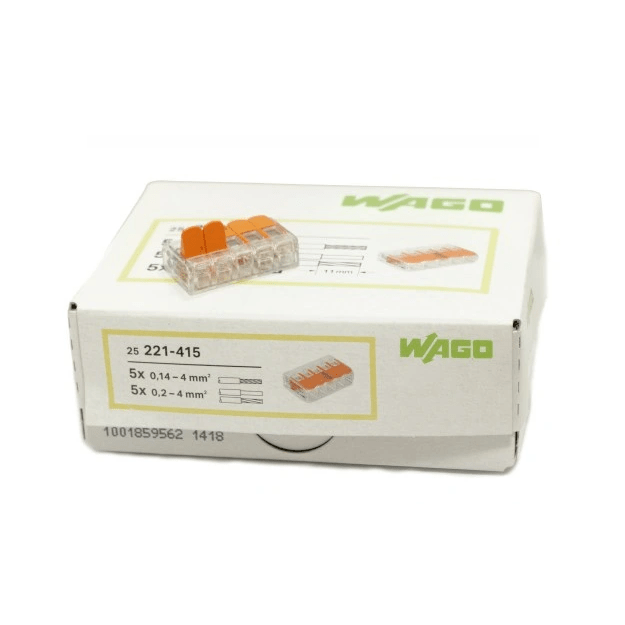 Universali laidų jungtis 5×0.2 – 4mm²(25vnt. pakuotė) WAGO 221-415/25 - Image 4