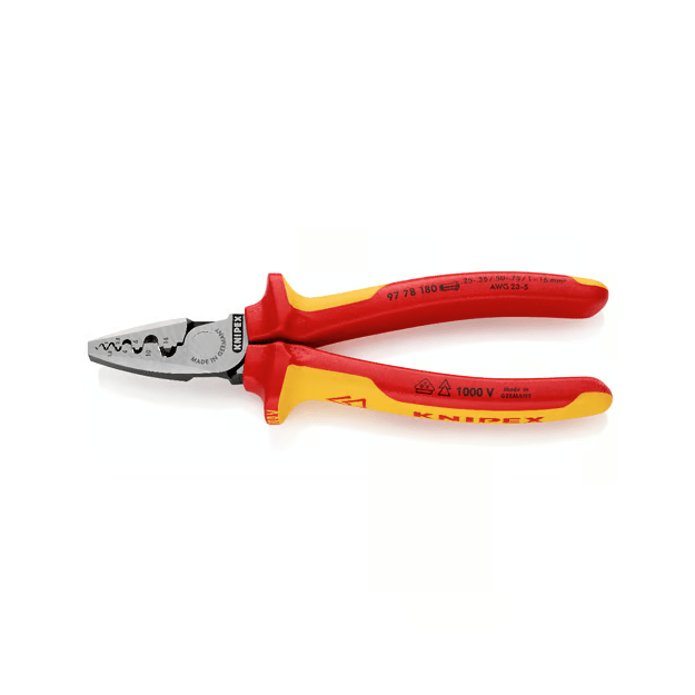 Replės laidų antgaliams užspausti 0.25-16 mm² Knipex 97 78 180