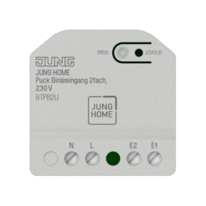 JUNG HOME Puck – 2 kanalų binarinis įėjimas 230 V