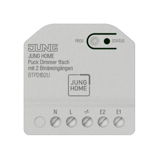 JUNG HOME Puck – 1 kanalo dimeris su 2 binariniais įėjimais