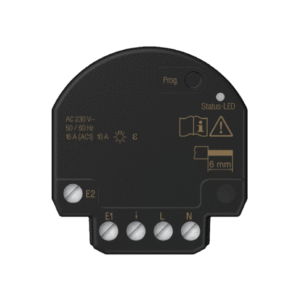 JUNG HOME Puck – 1 kanalo jungiklio aktuatorius MINI su 2 binariniais įėjimais