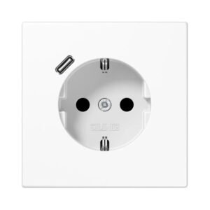 JUNG Kištukinis lizdas su USB C tipo įkrovikliu baltas LSLS 1520-18 C WW