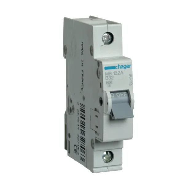 Automatinis jungiklis Hager MB132A 32A 6kA 1polis, B tipas