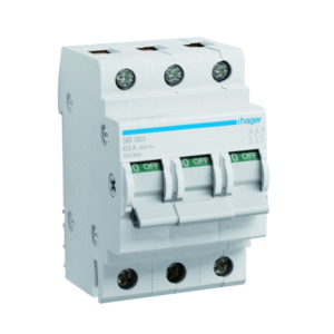 Kirtiklis Hager SBN363 3-modulių 63A 3polis 400V