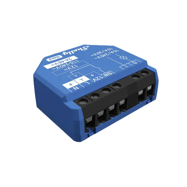 Shelly 1 Gen3 išmanusis 1 kanalo relinis jungiklis 16A (Wifi, Bluetooth)