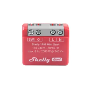 Shelly 1PM Mini Gen4 1 kanalo relė 8A (WiFi, Zigbee, Bluetooth, Matter)