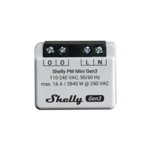 Shelly PM Mini Gen3 galios matuoklis 16A (WiFi, Bluetooth)