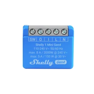 Shelly 1 Mini Gen4 1 kanalo relė 8A (WiFi, Zigbee, Bluetooth, Matter)