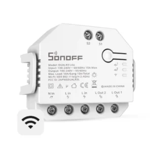 Sonoff DualR3 Lite 2 kanalų išmanusis jungiklis su variklio valdymo funkcija (Wi-Fi)