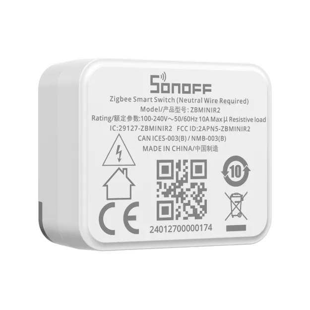 Sonoff ZBMINIR2 Zigbee išmanusis jungiklis (su neutraliu laidu) - Image 2
