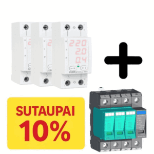 Įtampos kontrolė ZUBR MF2-63 3vnt + viršįtampio apsauga KIWA I+II+III 81.027