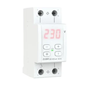 Daugiafunkcinė įtampos kontrolės relė ZUBR D2 RED 63A (vienfazė) su True RMS ir atmintimi