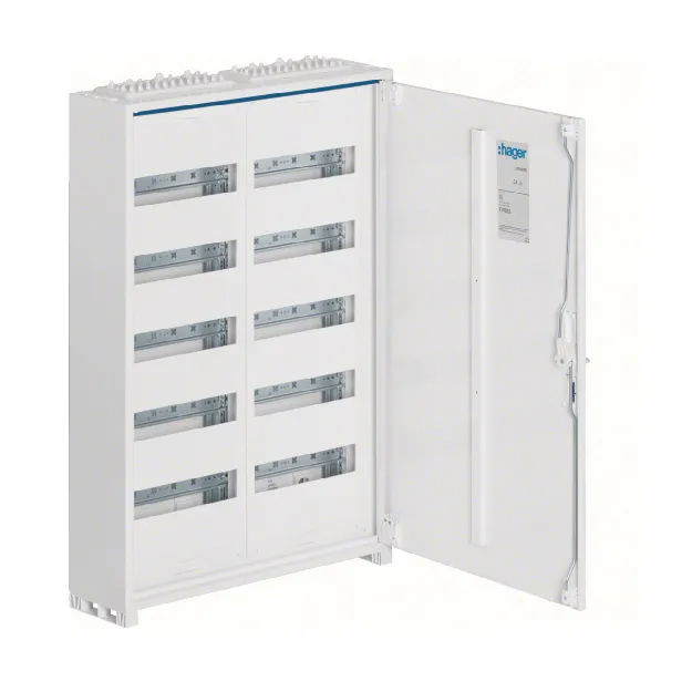 Metalinis elektros skydas 120-modulių, virštinkinis, IP44, Hager FWB52