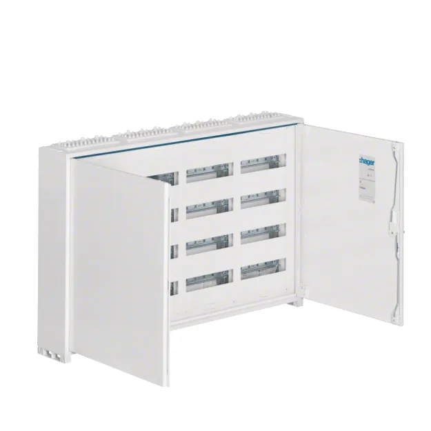 Metalinis elektros skydas 192-modulių, virštinkinis, IP44, Hager FWB44