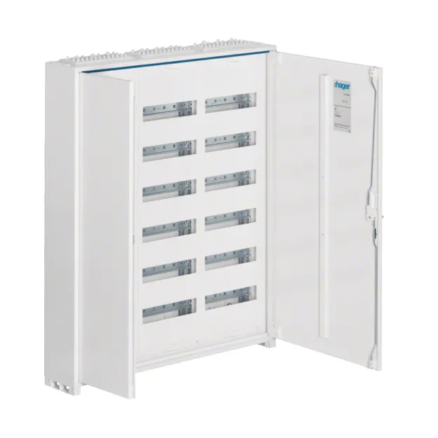 Metalinis elektros skydas 216-modulių, virštinkinis, IP44, Hager FWB63