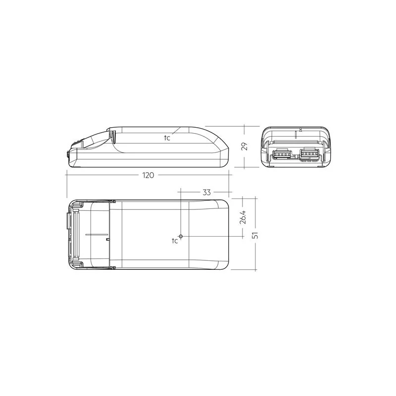 Pastovios srovės LED maitinimo šaltinis 20W 100-1050mA IP20 Valdomas DALI/Push 87500921 - Image 2