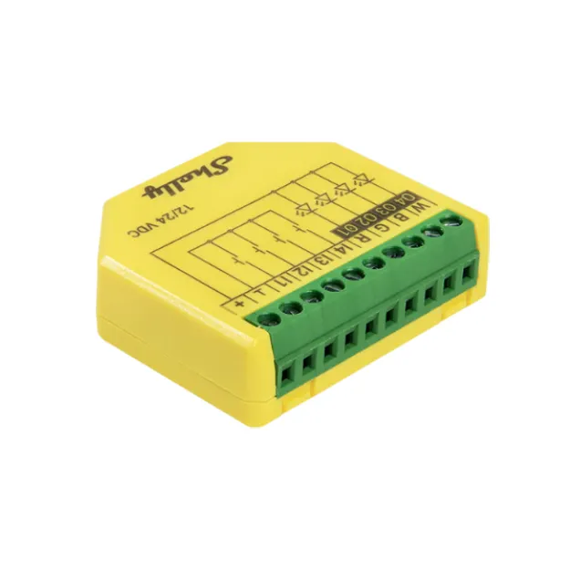 Shelly Plus RGBW PM LED juostos valdiklis (Wifi + Bluetooth)